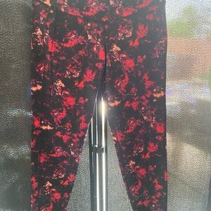 Old Navy Red and Black Leggings